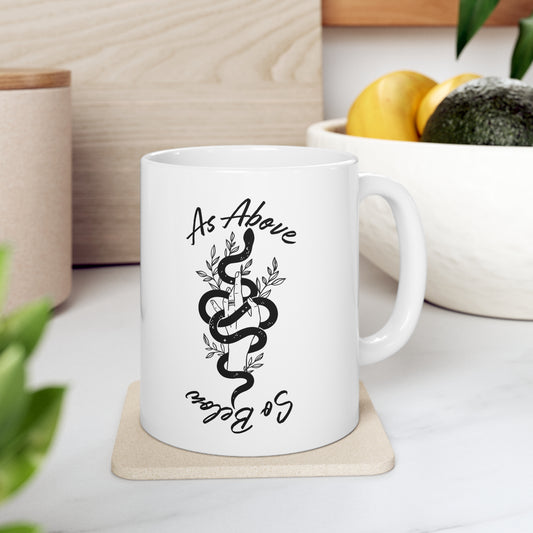 As Above So Below - 11oz Ceramic - Witchy - Book Readers - Gift - Reading - Coffee Mug - Tea